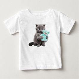 Camiseta De Bebé Tabby y oso de peluche