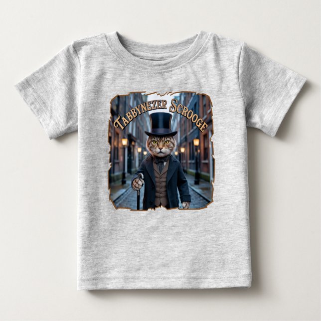 Camiseta De Bebé Tabbynezer Scrooge Photographic – Tabby Scrooge (Anverso)