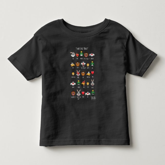 Camiseta De Bebé Tabla de emojis de LOONEY TUNES™ (Anverso)