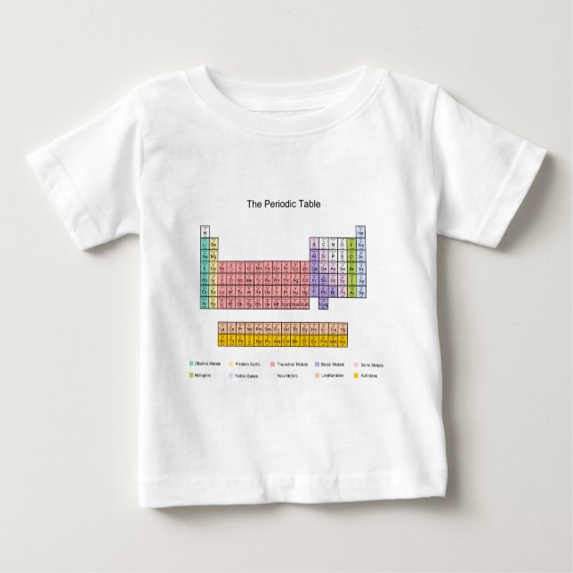 Camiseta De Bebé Tabla periódica (Anverso)