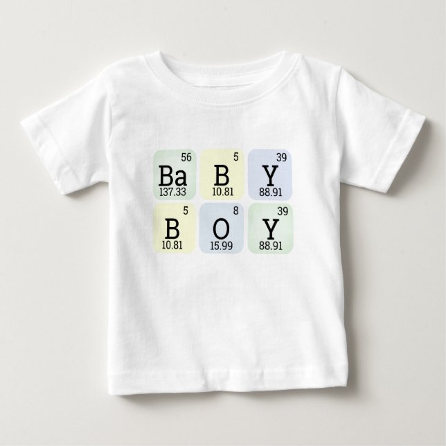 Camiseta De Bebé Tabla periódica bebé Ciencia Química Profesor Niño (Anverso)