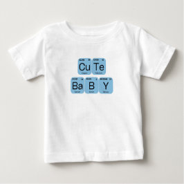 Camiseta De Bebé Tabla periódica de elementos de bebé lindo