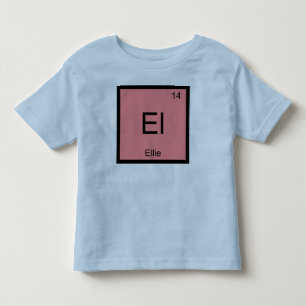 Camiseta De Bebé Tabla periódica de elementos de química de nombr