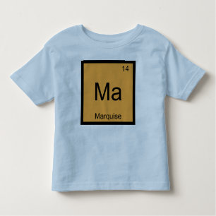 Camiseta De Bebé Tabla periódica de elementos de química de nombre
