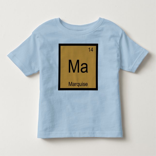 Camiseta De Bebé Tabla periódica de elementos de química de nombre  (Anverso)