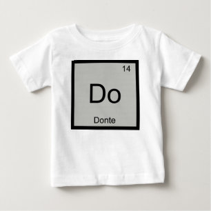 Camiseta De Bebé Tabla periódica de elementos de química de nombre