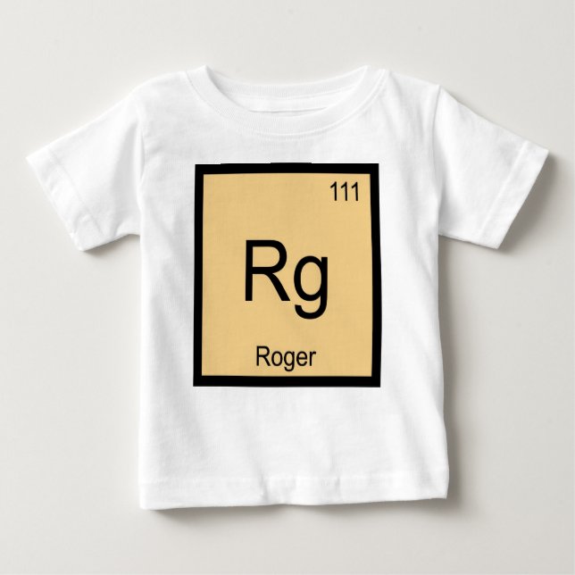 Camiseta De Bebé Tabla periódica de elementos de química de nombre  (Anverso)