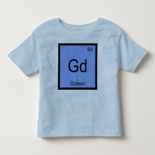 Camiseta De Bebé Tabla periódica de elementos de química de nombre  (Anverso)