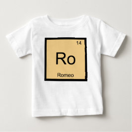 Camiseta De Bebé Tabla periódica de elementos de química de nombre 
