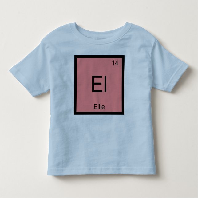 Camiseta De Bebé Tabla periódica de elementos de química de nombre  (Anverso)