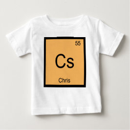 Camiseta De Bebé Tabla periódica de elementos de química de nombre 