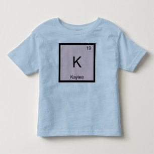 Camiseta De Bebé Tabla periódica de elementos de química nombre k