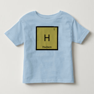 Camiseta De Bebé Tabla periódica de elementos químicos Hudson Name