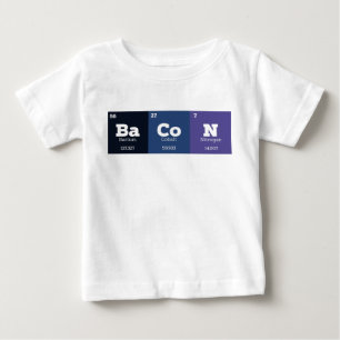 Camiseta De Bebé Tabla Periódica Química Elementos Químicos Tocino