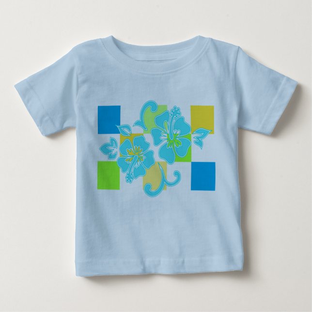 Camiseta De Bebé Tablero Hibiscus Toddler y Tees para bebés (Anverso)