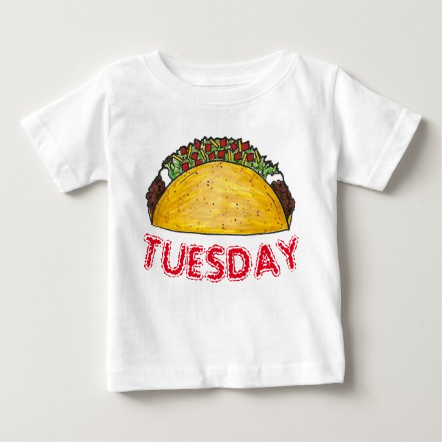 Camiseta De Bebé TACO MARTES México Tex Mex Food Tacos Foodie (Anverso)