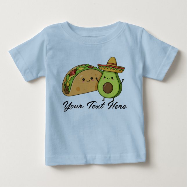Camiseta De Bebé Taco Sobre Lindo  (Anverso)