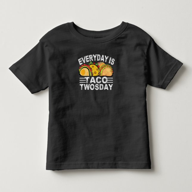 Camiseta De Bebé Taco Twosday 2º año de nacimiento Chicas cumpleaño (Anverso)