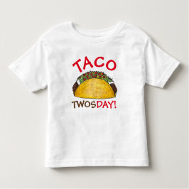 Camiseta De Bebé Taco TWOSday Martes 2 cumpleaños Fiesta Fiesta