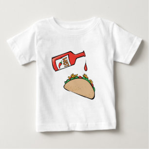Camiseta De Bebé Taco y salsa caliente