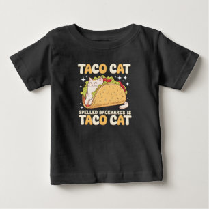 Camiseta De Bebé Tacocat deletreado al revés Taco Cat Mexicano