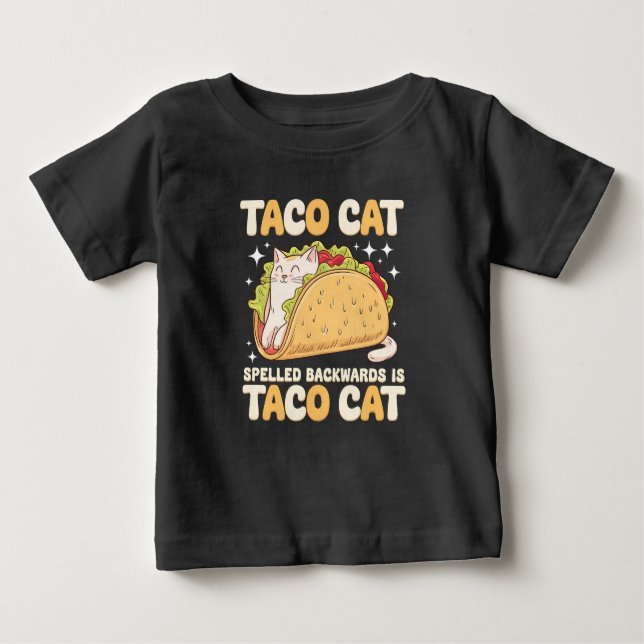 Camiseta De Bebé Tacocat Spelled Backups Taco Cat Mexicano (Anverso)