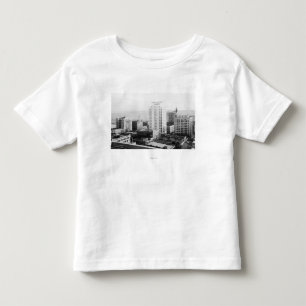 Camiseta De Bebé Tacoma, opinión del horizonte de WA del hotel de