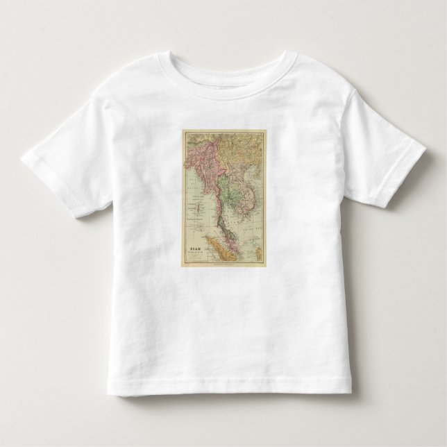 Camiseta De Bebé Tailandia, Birmania y Anam (Anverso)
