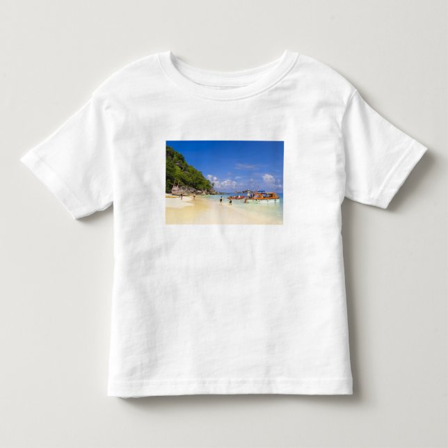 Camiseta De Bebé Tailandia, Mar de Andaman. Pasajeros en tierra fir (Anverso)