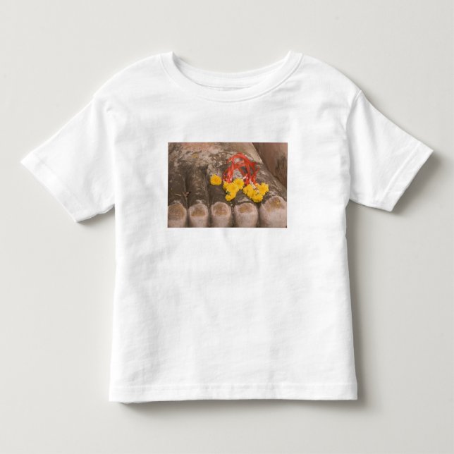 Camiseta De Bebé Tailandia, pies de Buda y ofrenda de Marigold (Anverso)