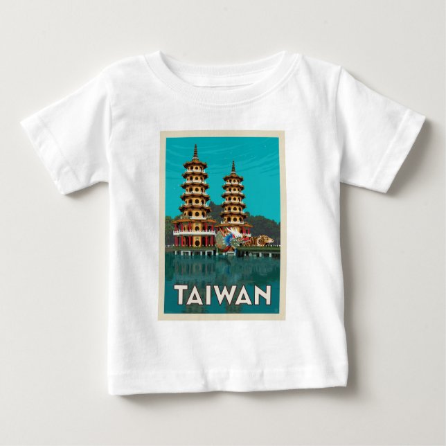 Camiseta De Bebé Taiwán | Pagodas Dragón Y Tigre (Anverso)
