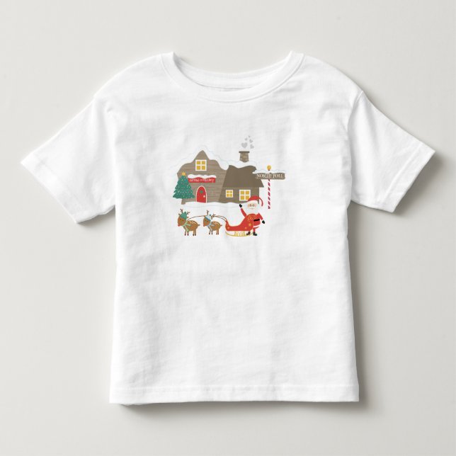 Camiseta De Bebé Taller de Santa Claus - Escena de Navidades (Anverso)