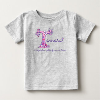 Camiseta De Bebé Tamara chicas nombre y significa ropa en monograma
