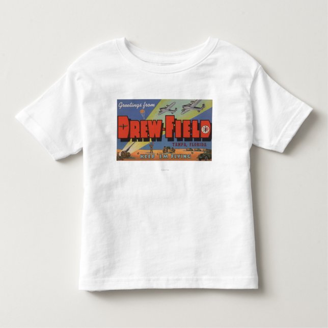 Camiseta De Bebé Tampa, la Florida - dibujó el campo - escena (Anverso)