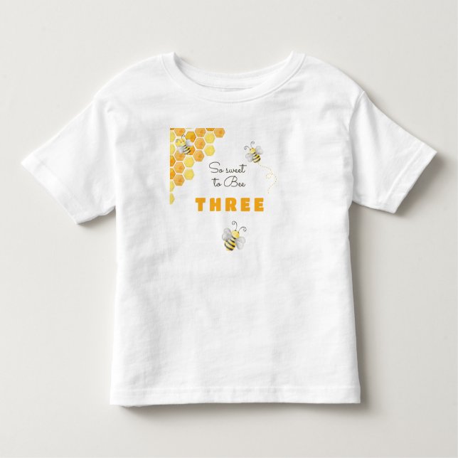 Camiseta De Bebé Tan dulce de cumpleaños para los niños de las abej (Anverso)