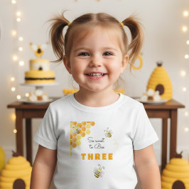 Camiseta De Bebé Tan dulce de cumpleaños para los niños de las abej