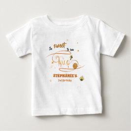Camiseta De Bebé Tan Dulce Ser Dos Lindas Abejas Cumpleaños 2