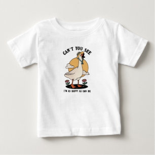 Camiseta De Bebé Tan feliz como se puede ser lindo ganso feliz
