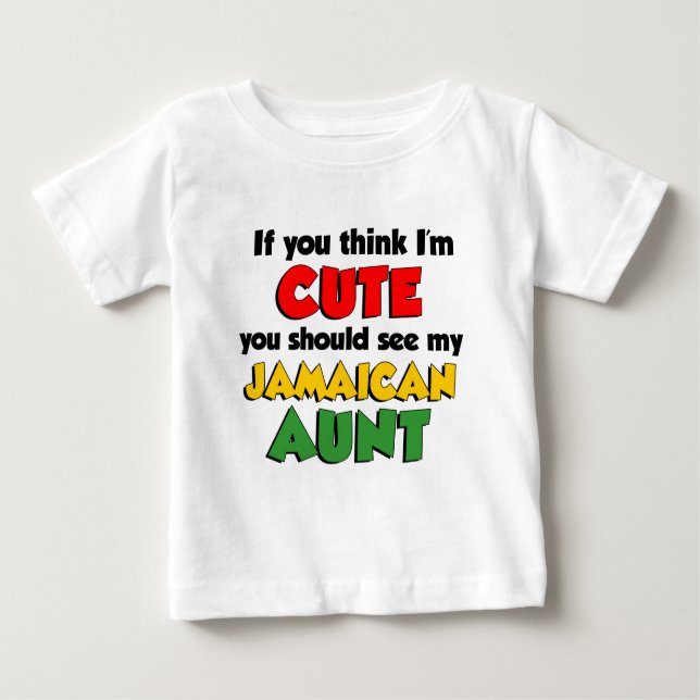 Camiseta De Bebé Tan linda tía jamaiquina (Anverso)