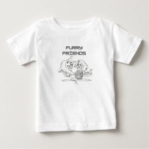 Camiseta De Bebé Tango de hilo dramático — Dos gatitos en la camise