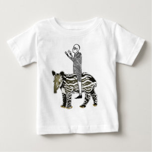 Camiseta De Bebé Tapir del em del paseo