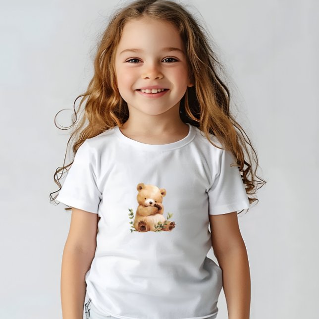Camiseta De Bebé Tarjeta de agradecimiento de Cute Baby Bear Baby S (Cute Baby Bear Baby Shower Thank You Card Baby T-Shirt)