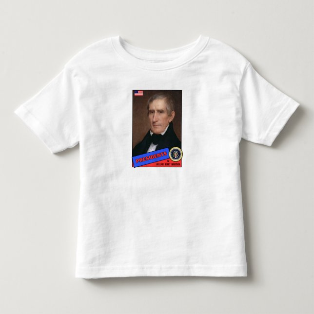 Camiseta De Bebé Tarjeta de béisbol de William Henry Harrison (Anverso)