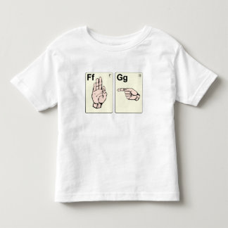 Camiseta De Bebé Tarjetas flash sucias del lenguaje de signos