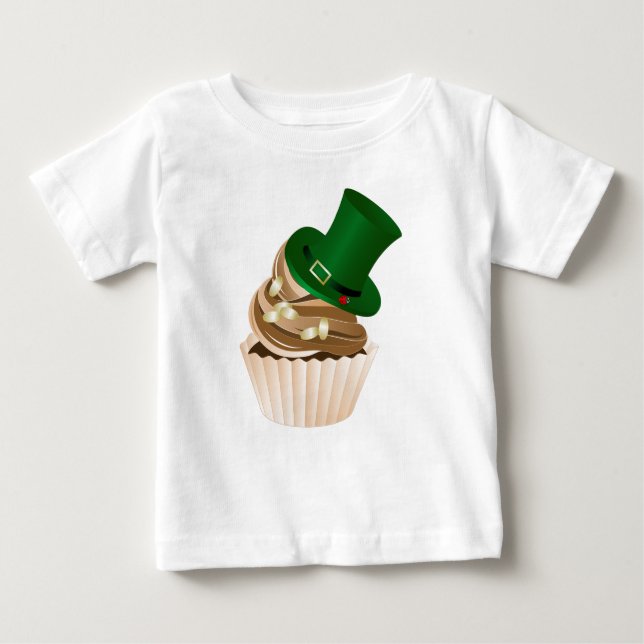 Camiseta De Bebé Tarta De Sombrero Del Día De San Patricio Blanca (Anverso)