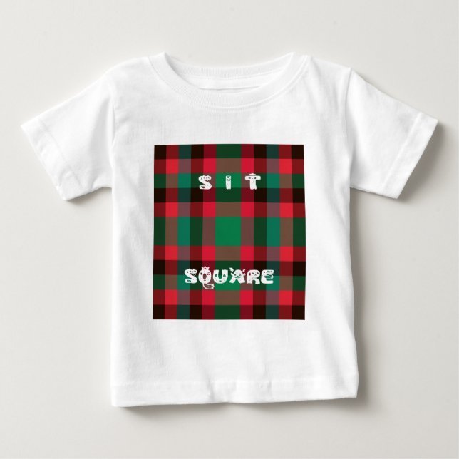 Camiseta De Bebé Tartán al tártaro de la realeza escocesa con texto (Anverso)