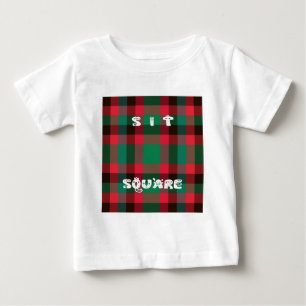 Camiseta De Bebé Tartan Escocés a Cuadros Reales con Texto