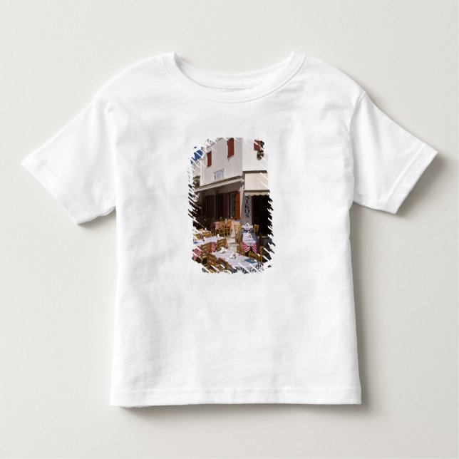 Camiseta De Bebé Taverna Nikos, Mykonos, Islas Cícladas, Grecia (Anverso)