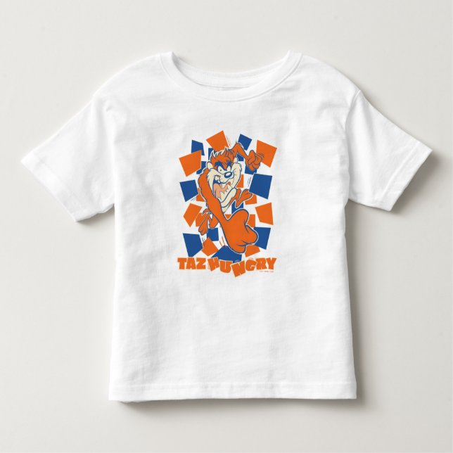 Camiseta De Bebé TAZ™ Hungry Smashing Through Checker (Anverso)