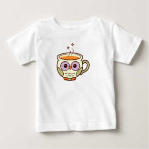 Camiseta De Bebé Taza de té de búho lindo — Ilustración de taza mág